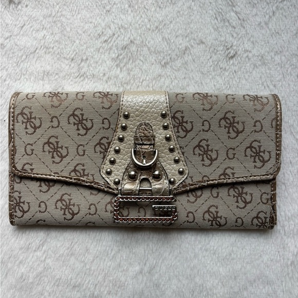 New Guess Wallet Tan and Brown Women's - Picture 3 of 12